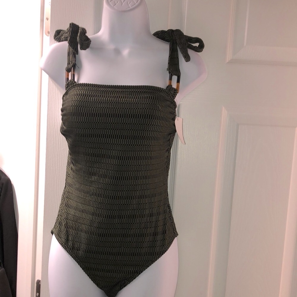 Shoshanna Olive Green One Piece Swimsuit